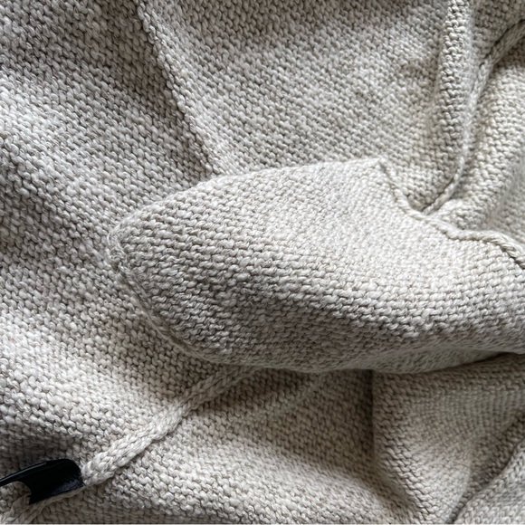 NWT Jenni Kayne Cotton Linen Hooded Sweater Coat Cardigan in Natural M - Picture 6 of 9